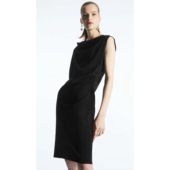COS Draped Midi Dress - Picture 1 of 8